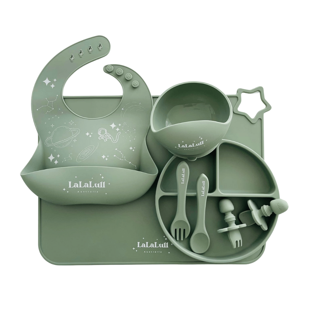 Silicone Feeding Set Sage 8 Piece