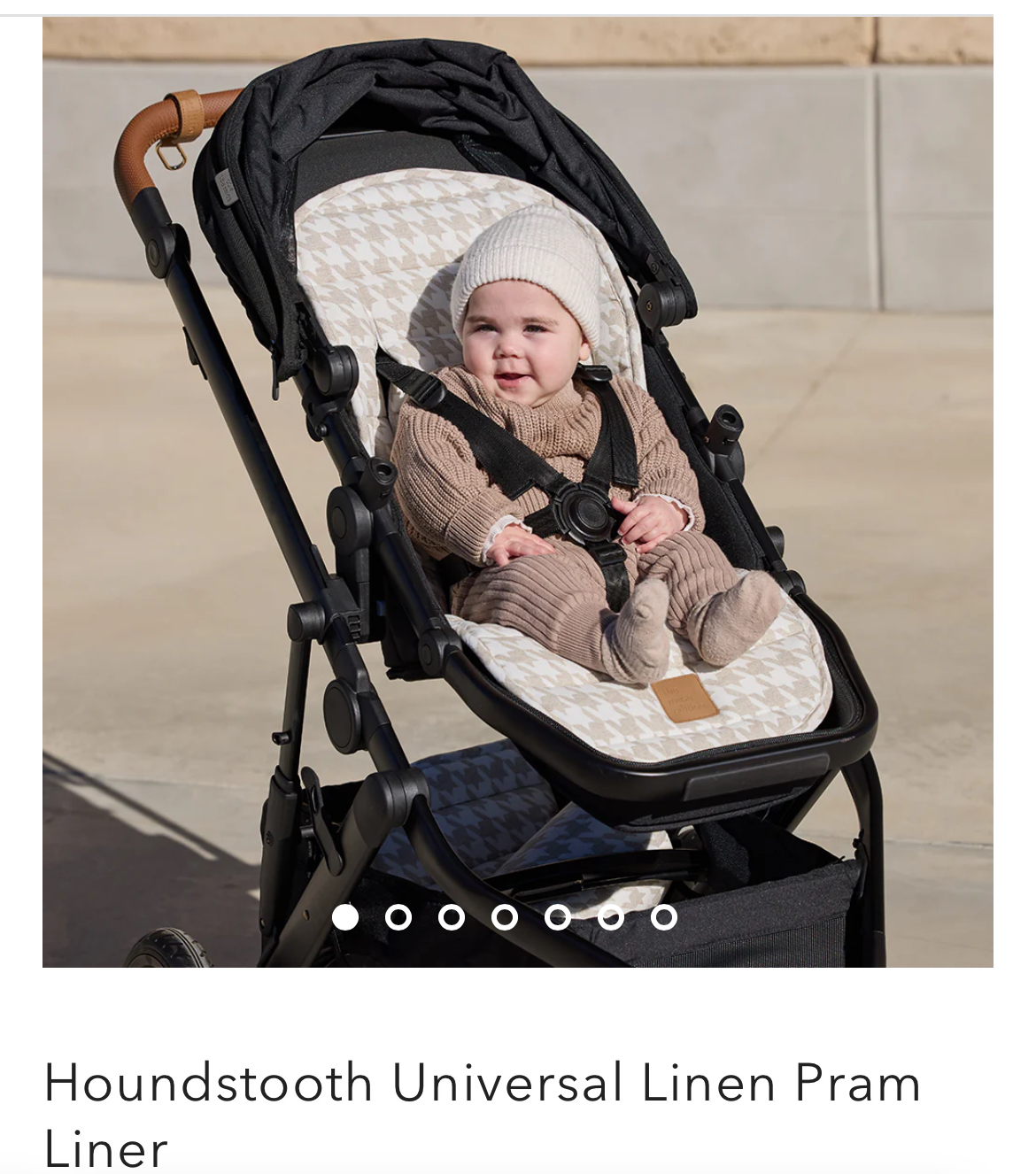 Houndstooth universal pram liner