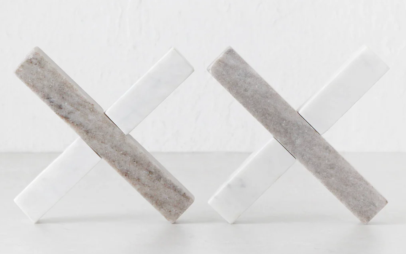 KITSON TRIVET BUNDLE | WHITE + BEIGE MARBLE