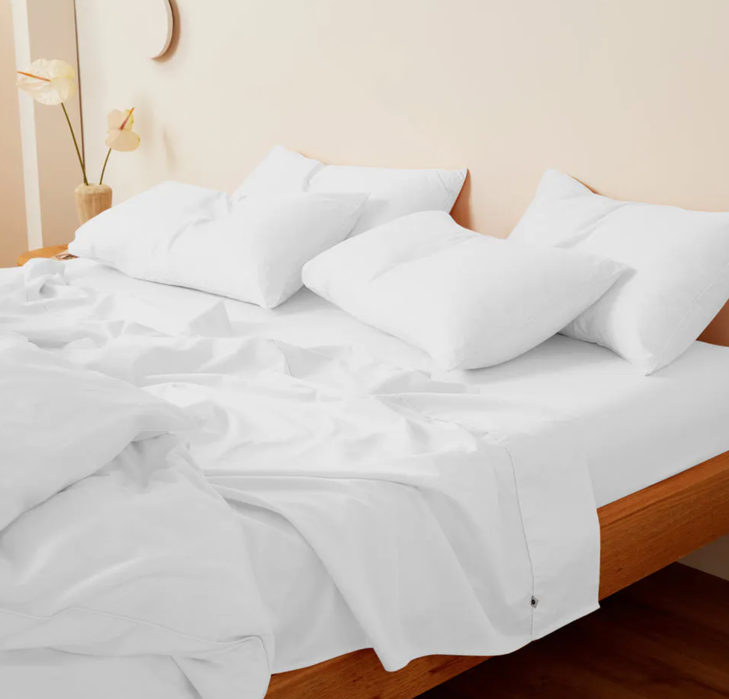 Sheet Society - Range eden cotton White Flat Sheet - Super king