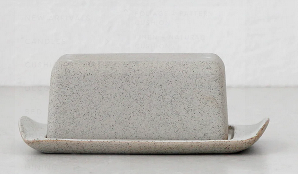 ROBERT GORDON | BUTTER DISH | GARDEN TO TABLE | NATURAL STONEWARE