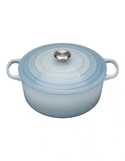 Le Creuset Signature Cast Iron Round Casserole 28cm - 6.7L Coastal Blue