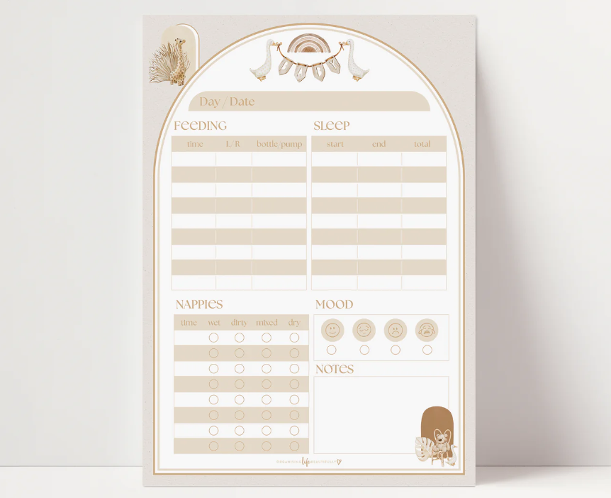 Nursery Feeding Chart