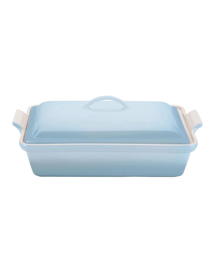 Le Creuset Heritage Covered Rectangular Dish 33cm in Coastal Blue