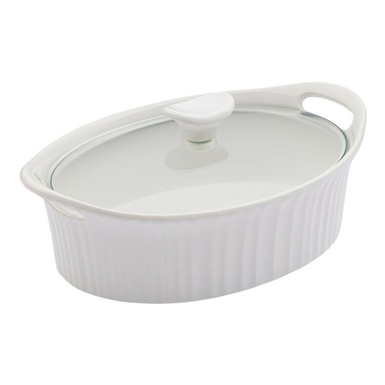 Corningware 2.35L Oval Casserole Pot French White