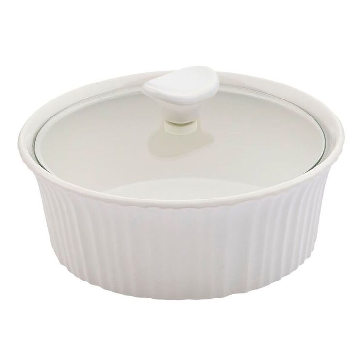 Corningware 1.4L Round Casserole Pot French White