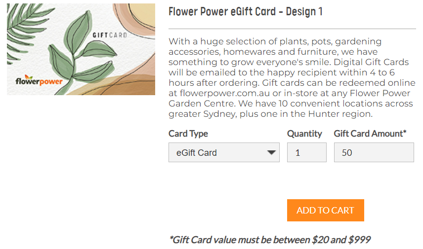 Flower Power Gift Card