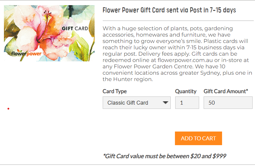 Flower Power Gift Card