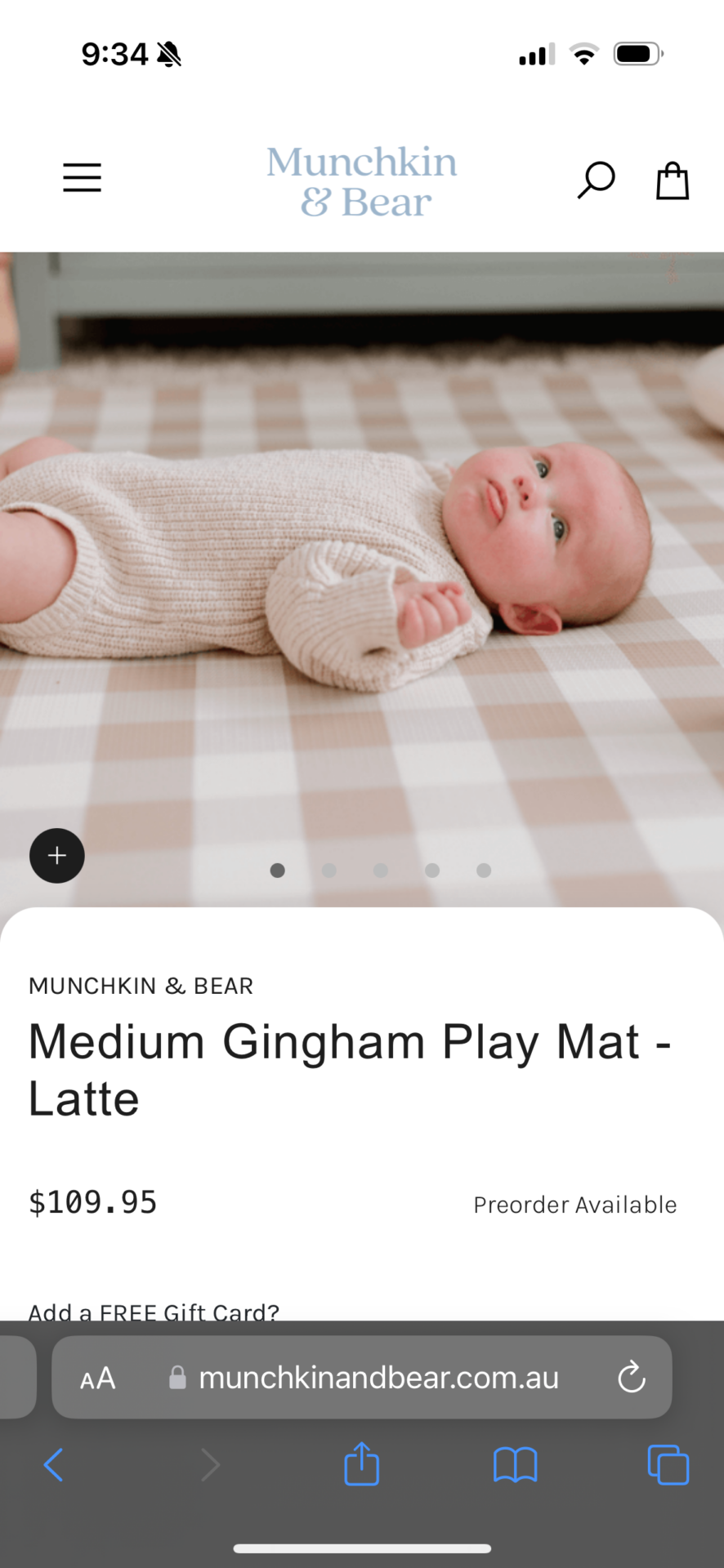 Munchkin and bear latte Play Mat