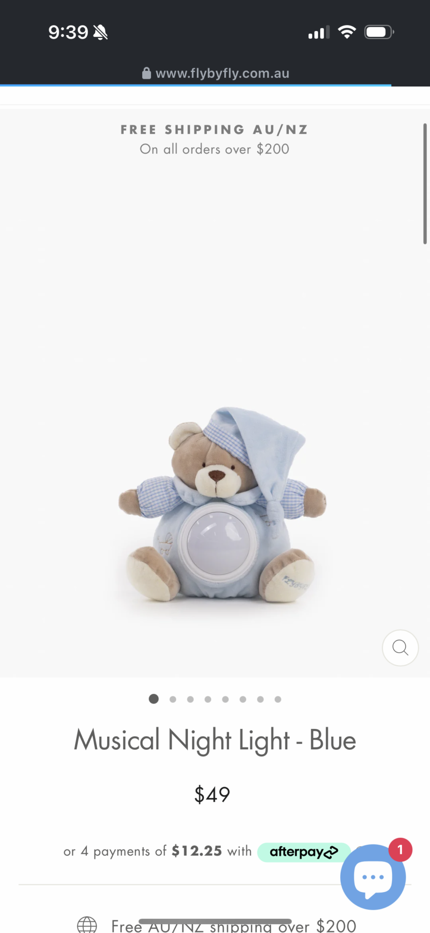 Nursery bear light - flybyfly