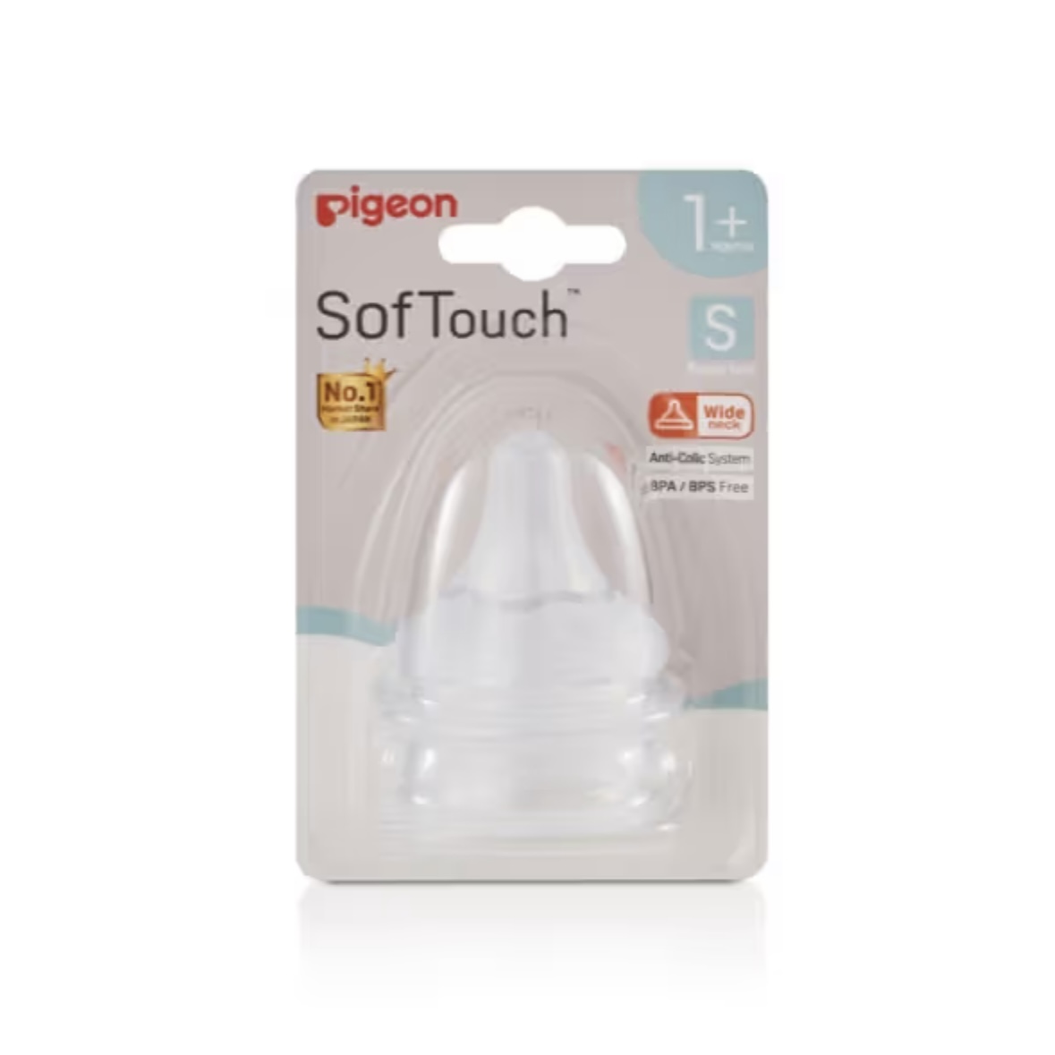 Pigeon SofTouch III Peristaltic + Teat S 2Pk