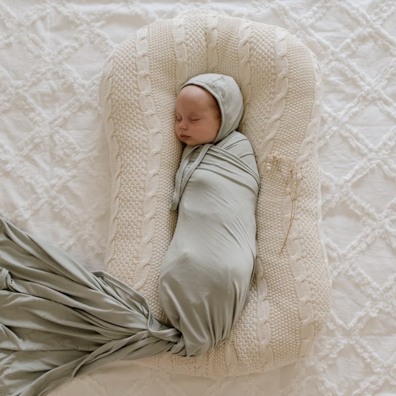 Bamboo Jersey Swaddle Wrap - Soft Sage