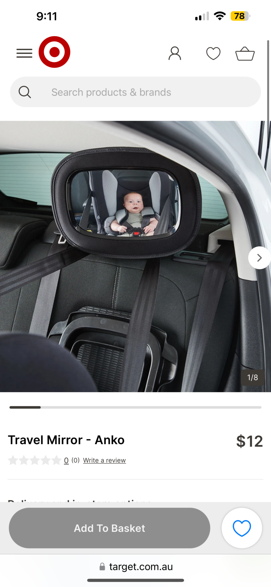 Baby car mirror