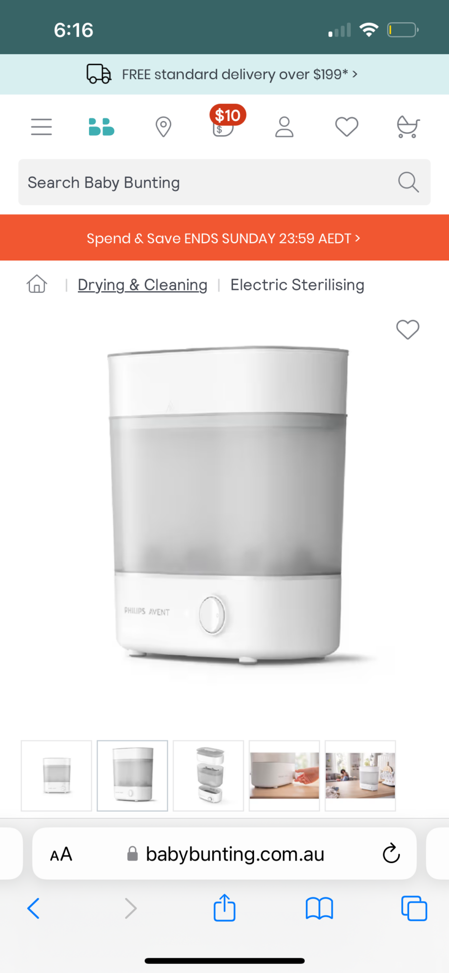 Avent Electric Steam Steriliser And Dryer