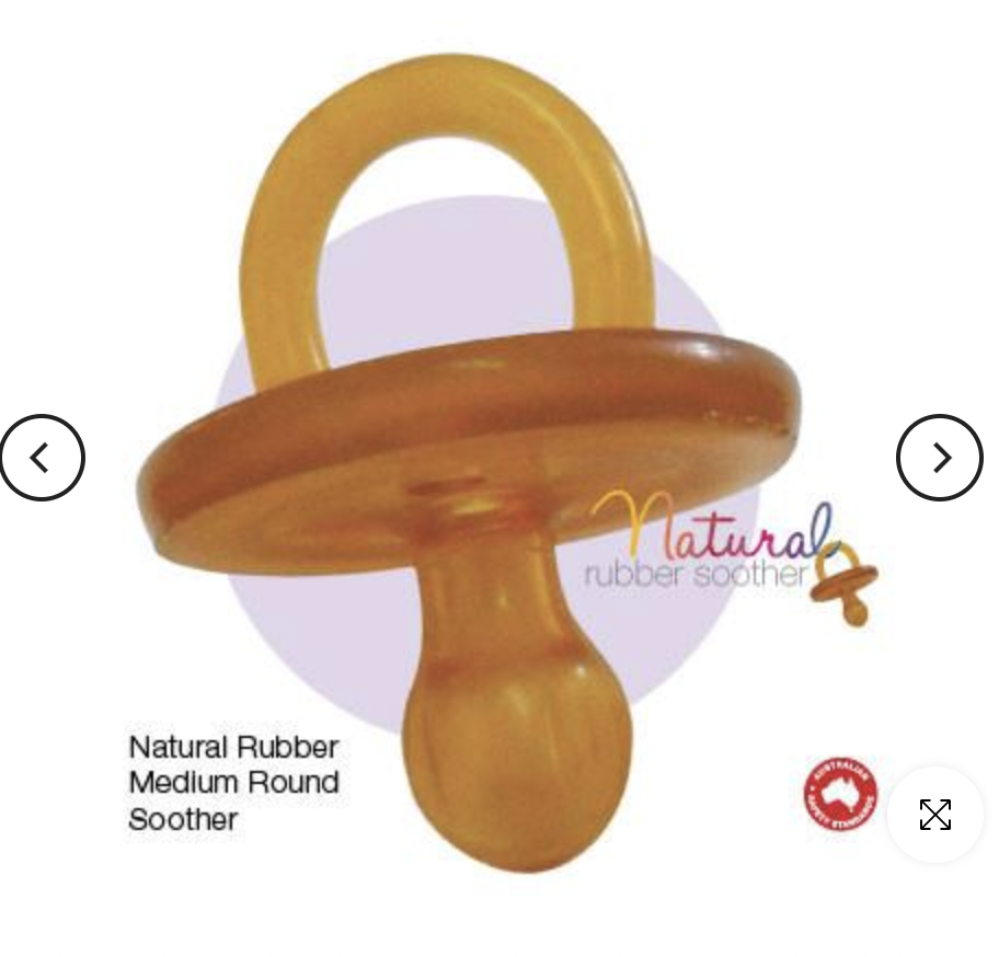 Make U Well Natural Rubber Soother Pacifier Dummy - Round Pack of 2