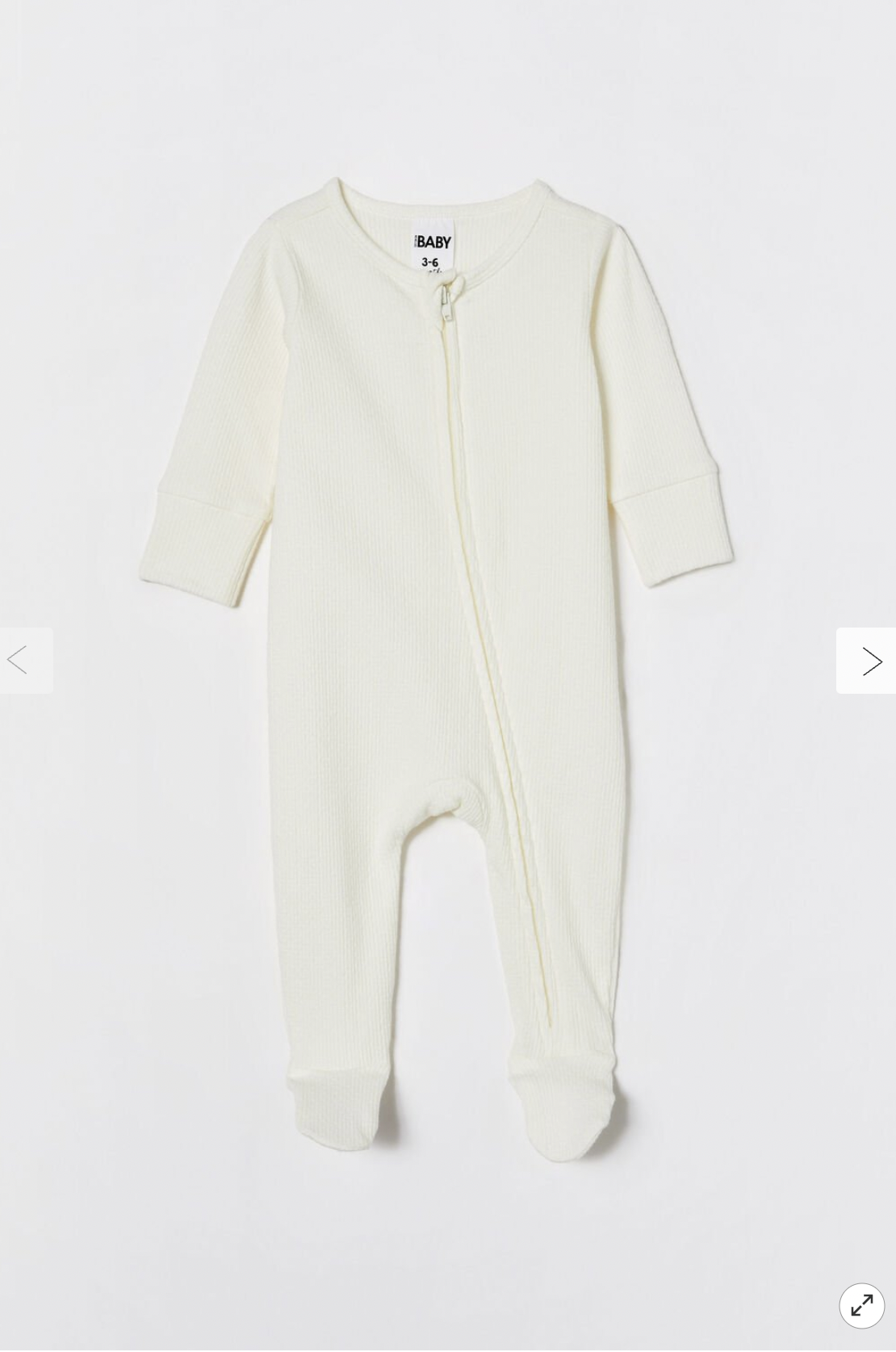 Cotton On - Organic Pointelle Zip Romper