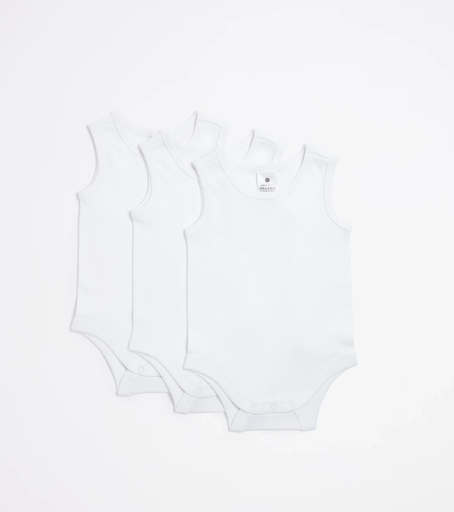 Target - 3 Pack Baby Organic Cotton Sleeveless Bodysuits