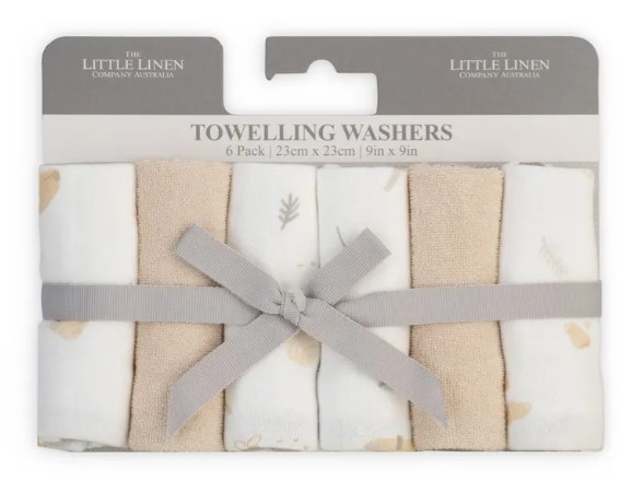 Towelling Washers - 6 Pack