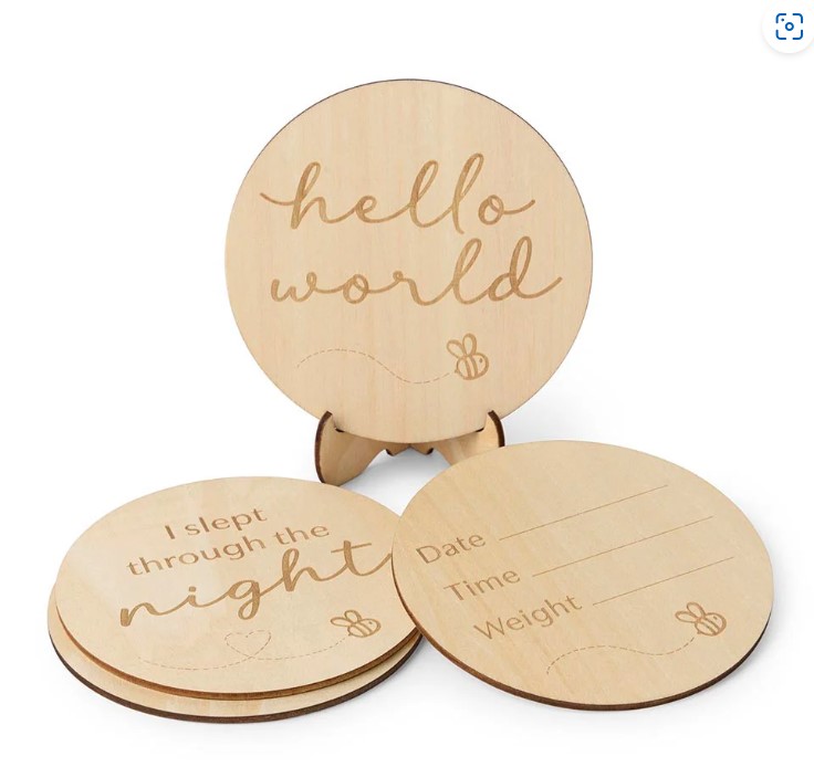 Snuggle Hunny Wooden Milestone Cards