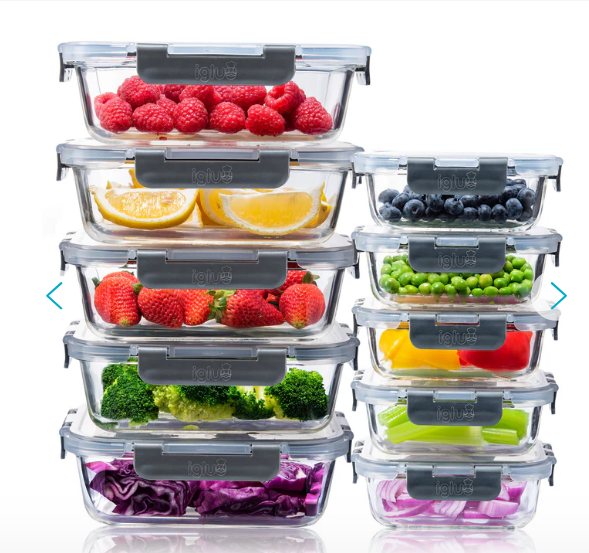 Glass Meal Prep Set