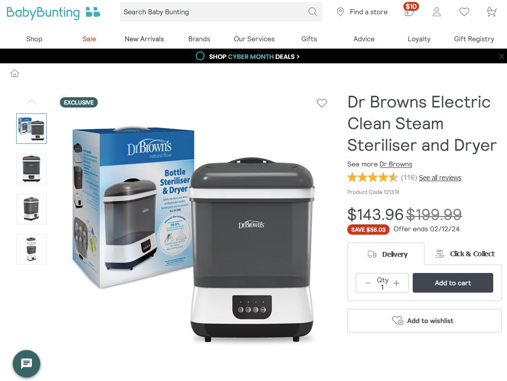 Electric Clean Steam Steriliser and Dryer