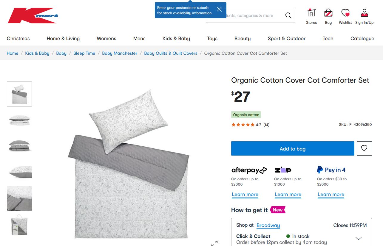 Cot Comforter Set