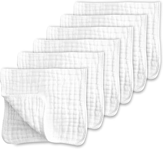 Amazon - CottCare Muslin Burp Cloths