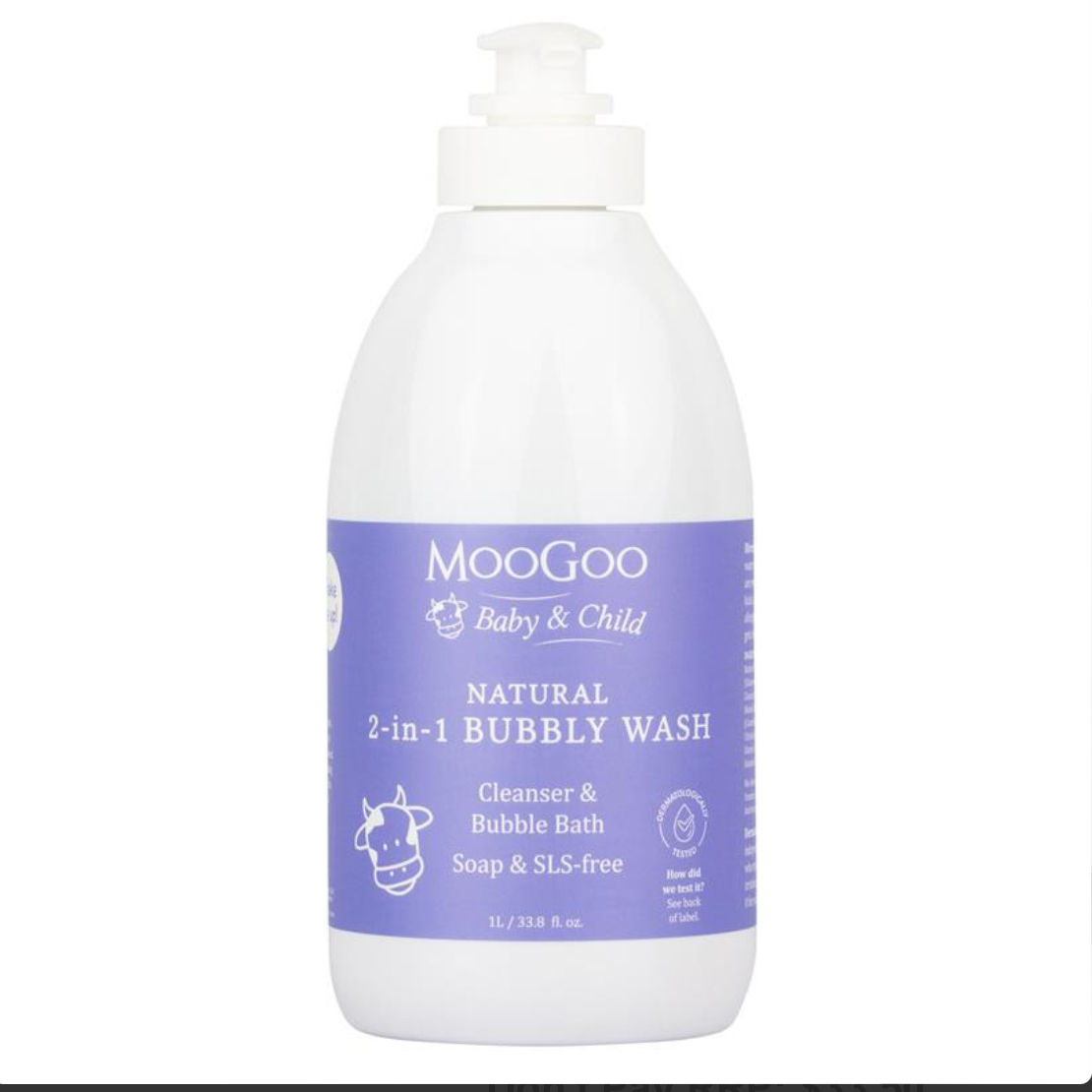 MooGoo Baby And Child 2 In 1 Bubbly Wash 1 Litre