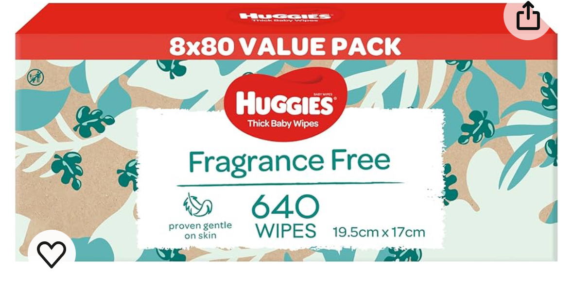 Huggies sensitive wipes x 2