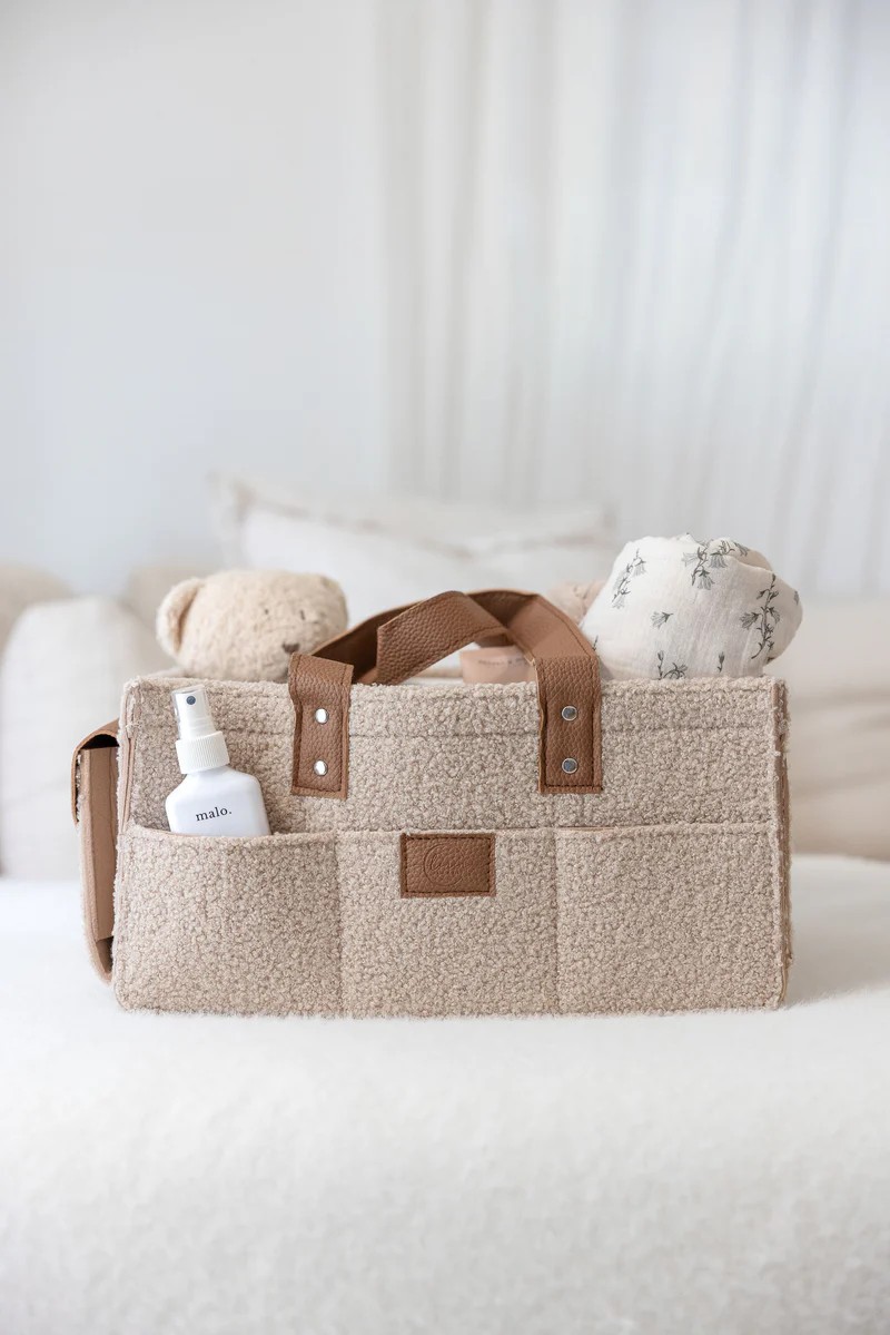 Linen Label - Nappy Caddy Nude Large