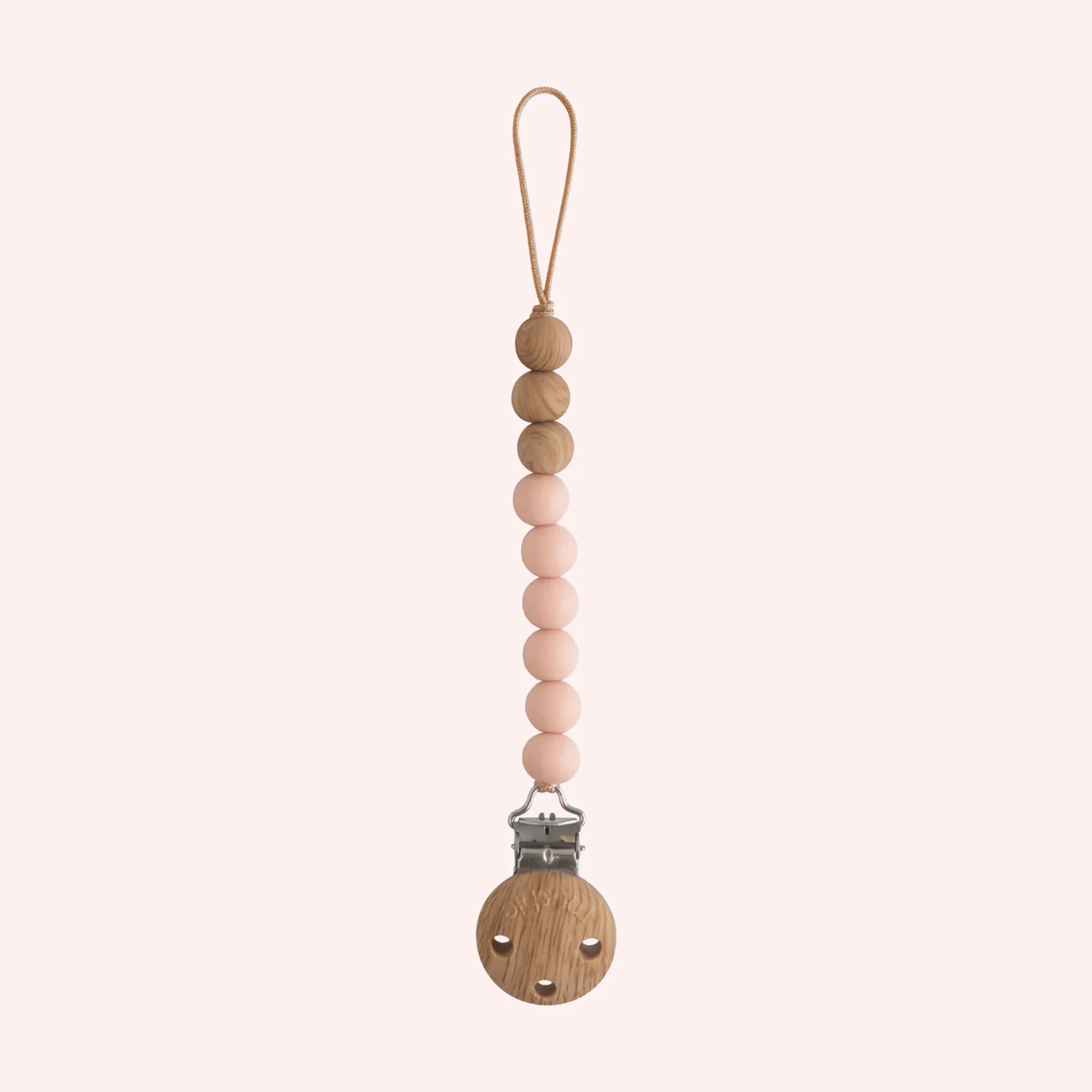 The Memo - Mushie Pacifier Clip Halo - Blush