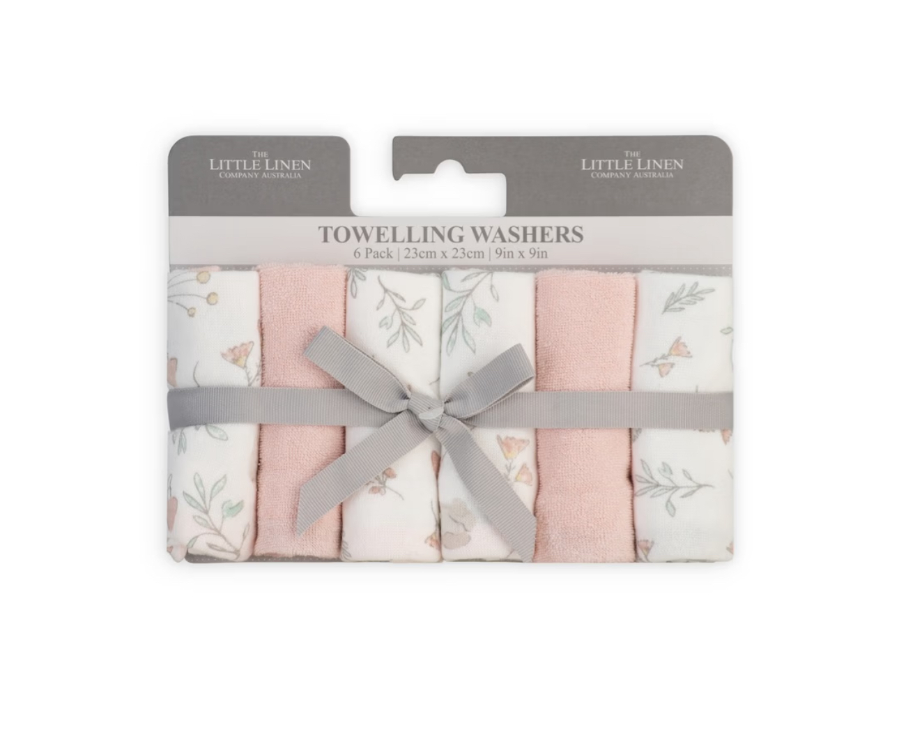 The Little Linen Co. Towelling Wash Cloth Harvest Bunny 6 Pack