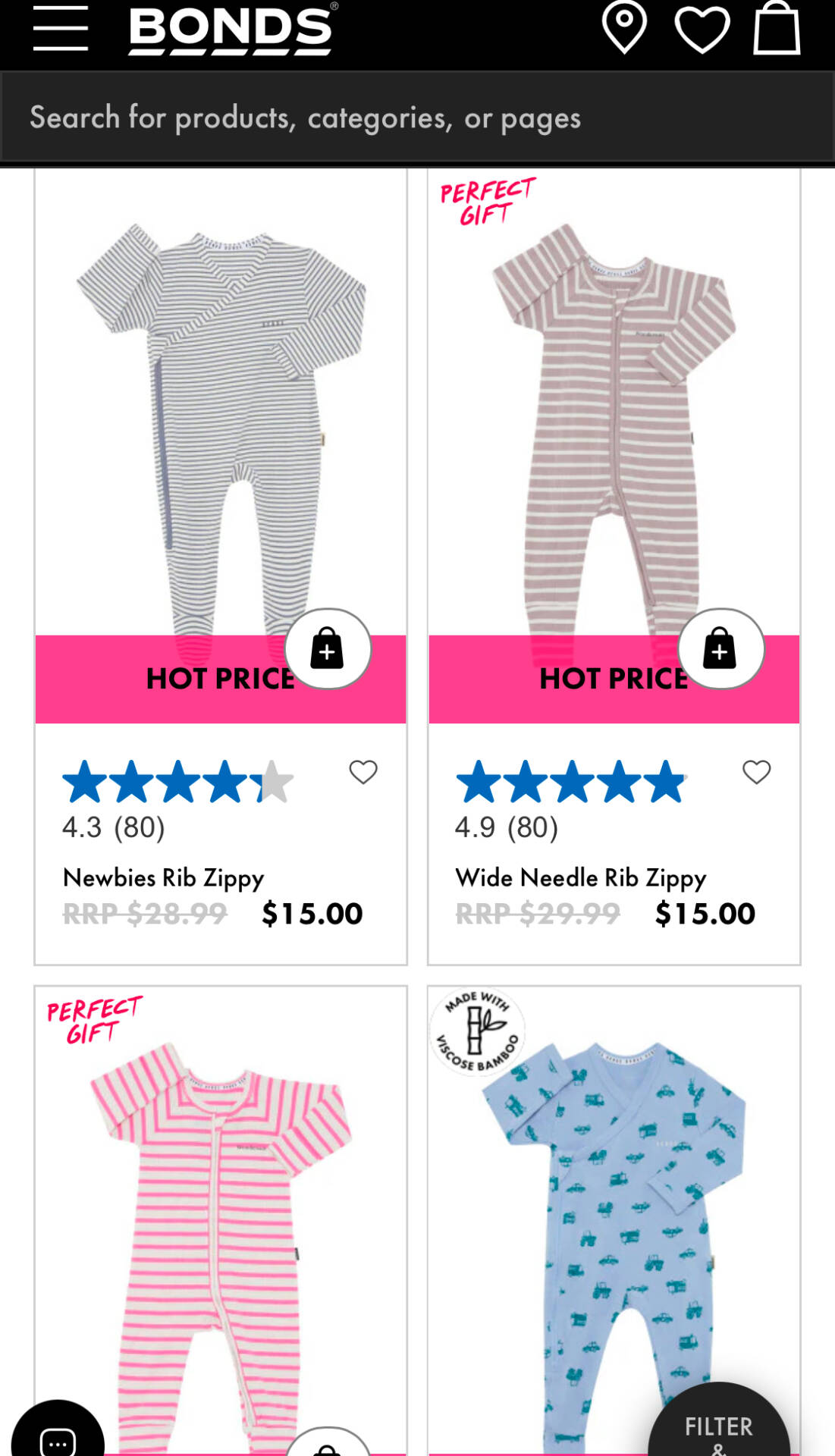 Zip-up onesies