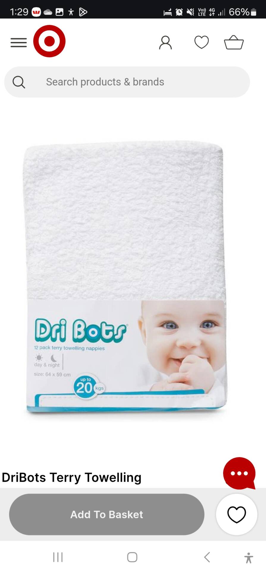 DriBots Terry Towelling Nappies 12 Pack