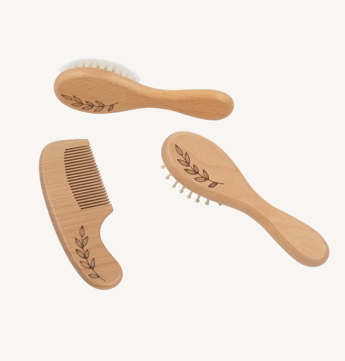 Baby Wooden Brush & Comb Set