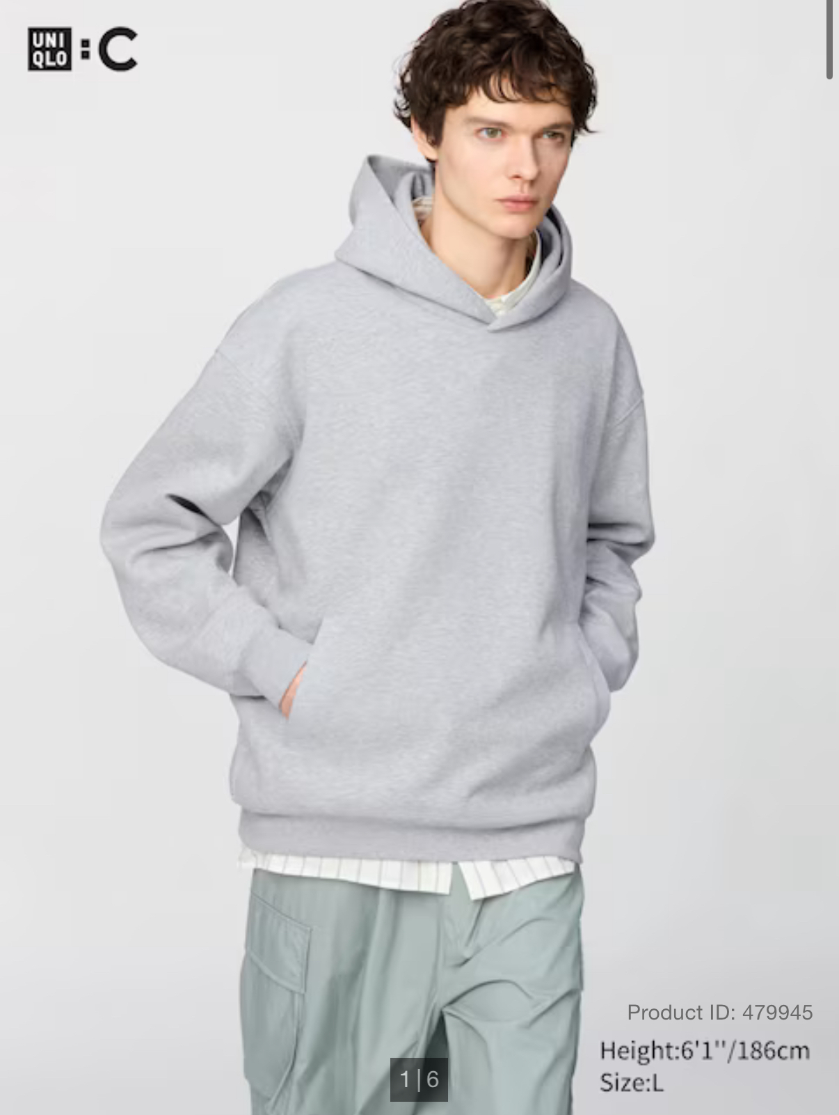 UNIQLO : C Sweat Oversized Pullover Hoodie