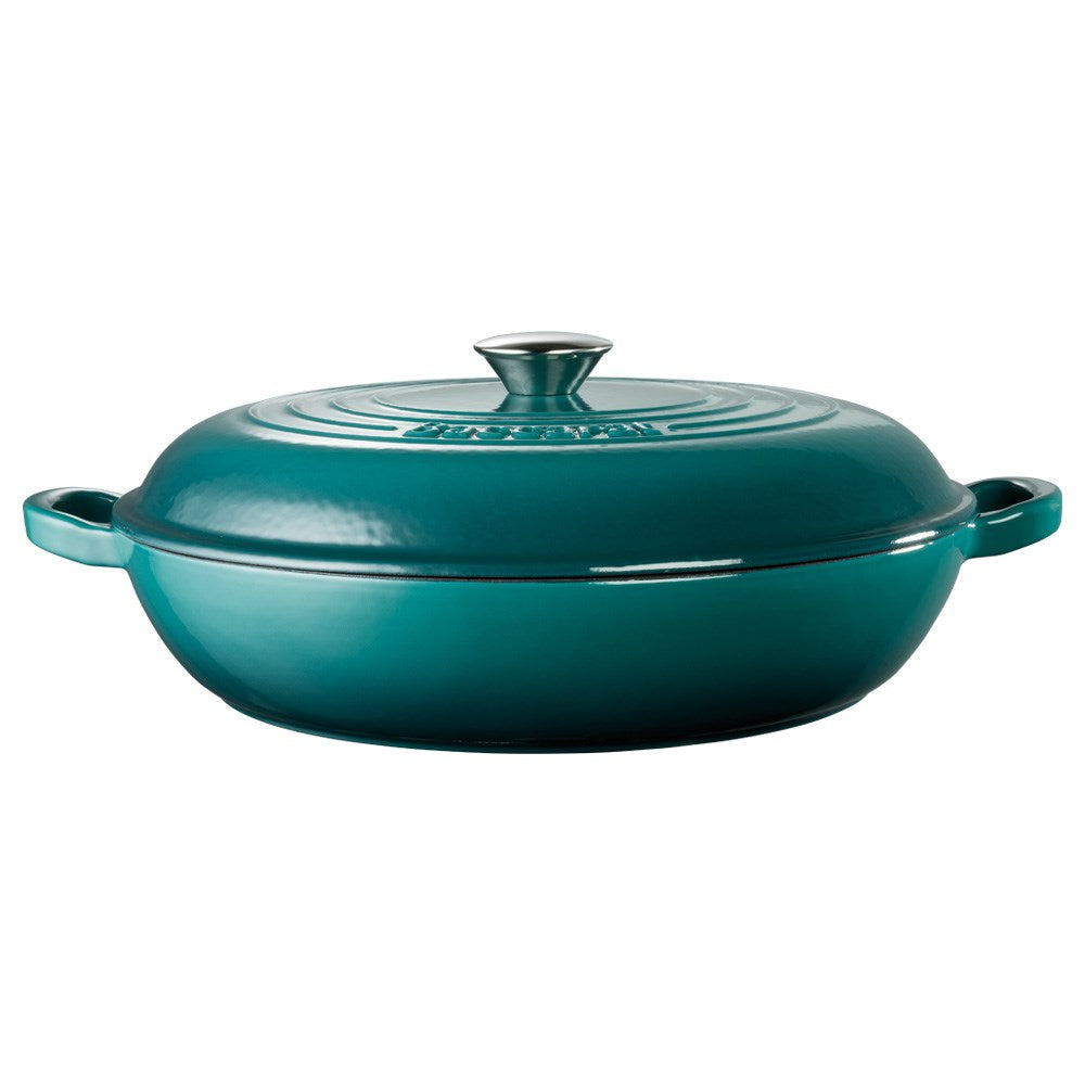 Cast Iron Sautee Pan - Teal