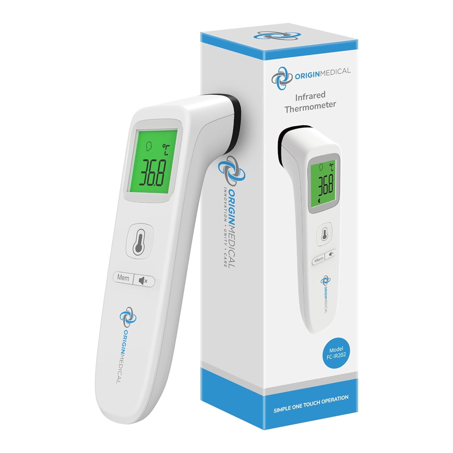 Origin Medical Digital Forehead Thermometer Non-Touch