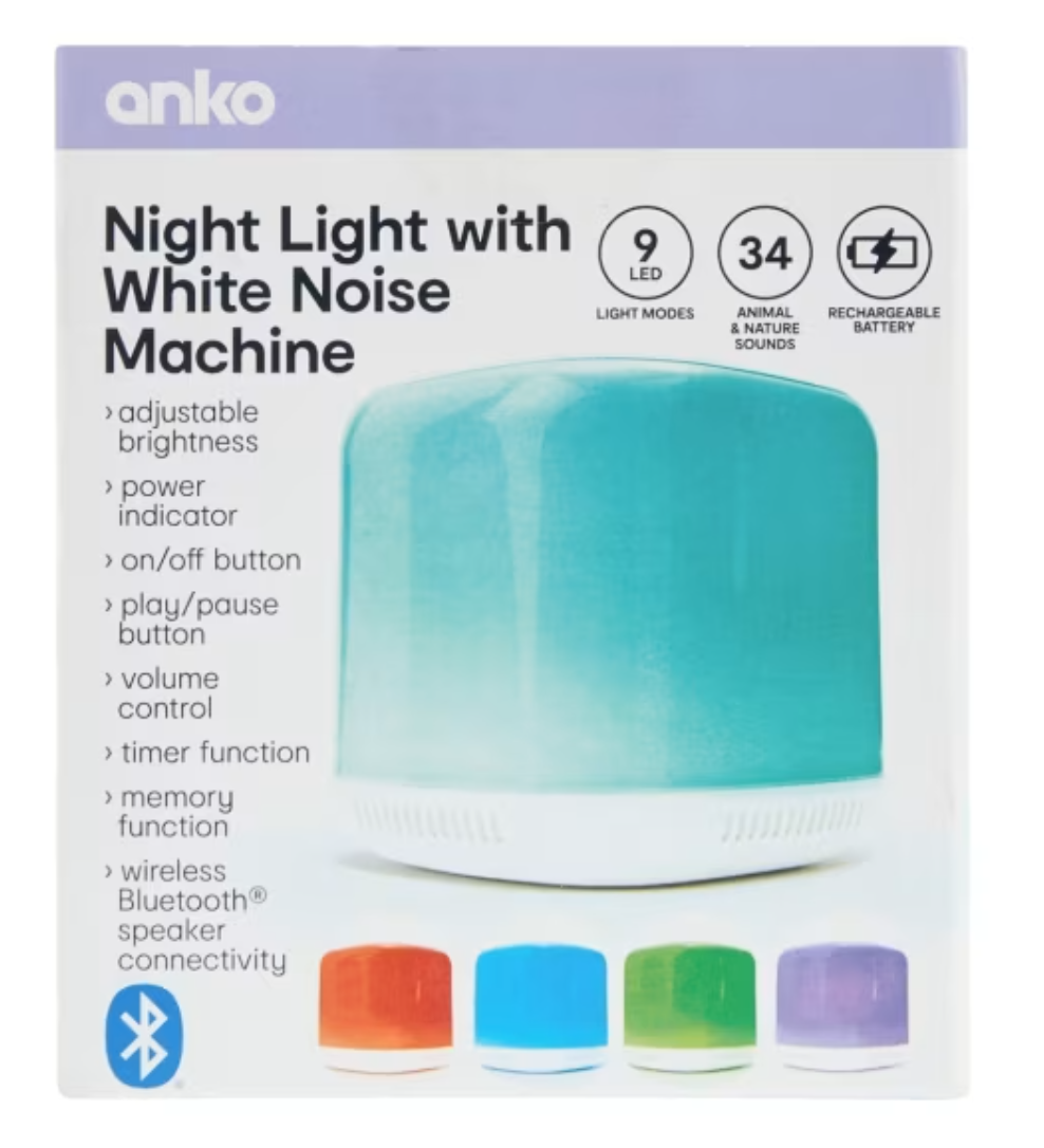 Night Light with White Noise Machine