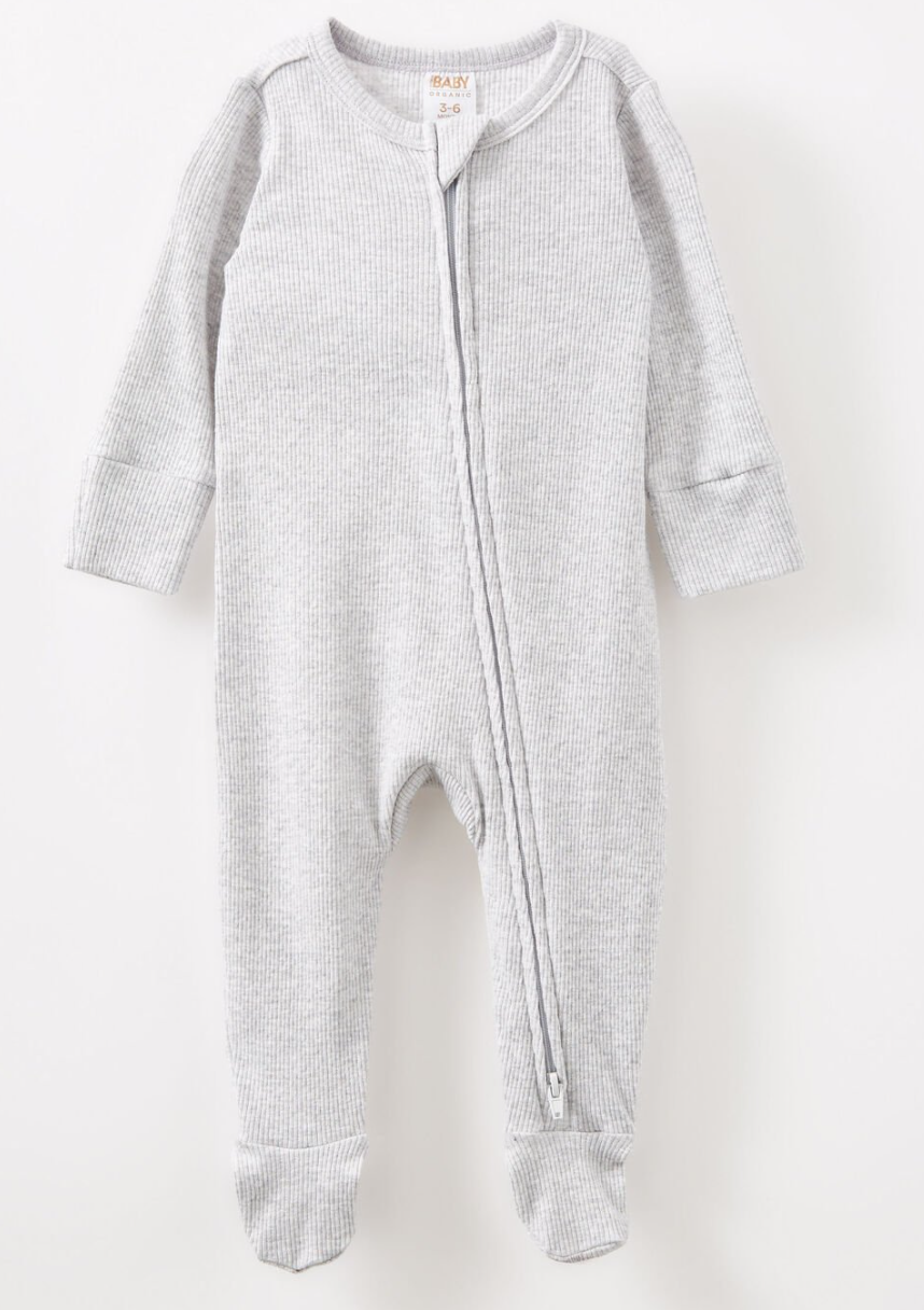 Organic Pointelle Zip Romper