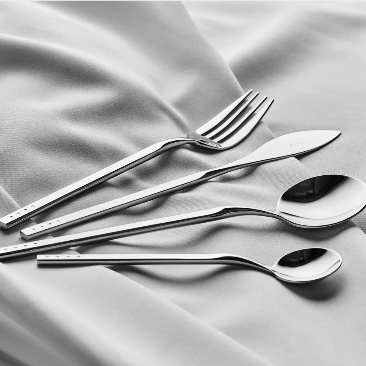 KROF Polished Silver Cutlery Set