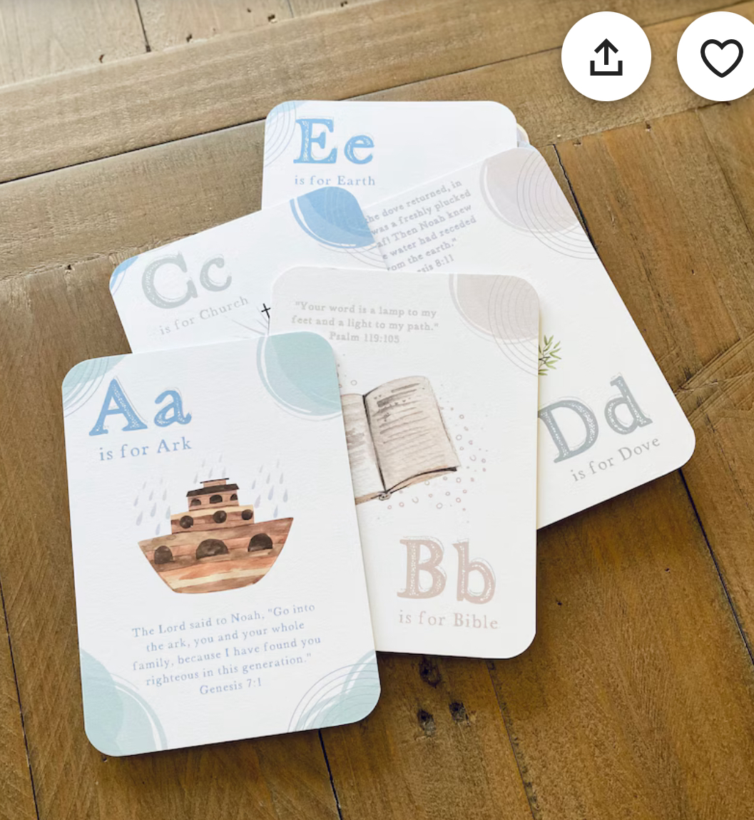 A-Z bible flash cards