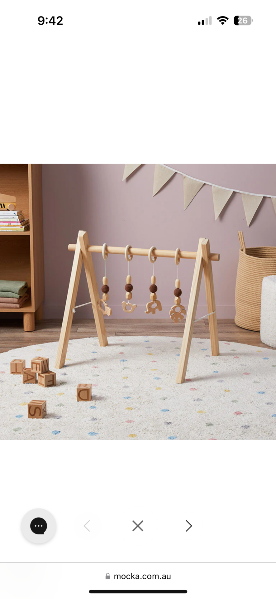 Mocka Wooden Baby Play Gym.