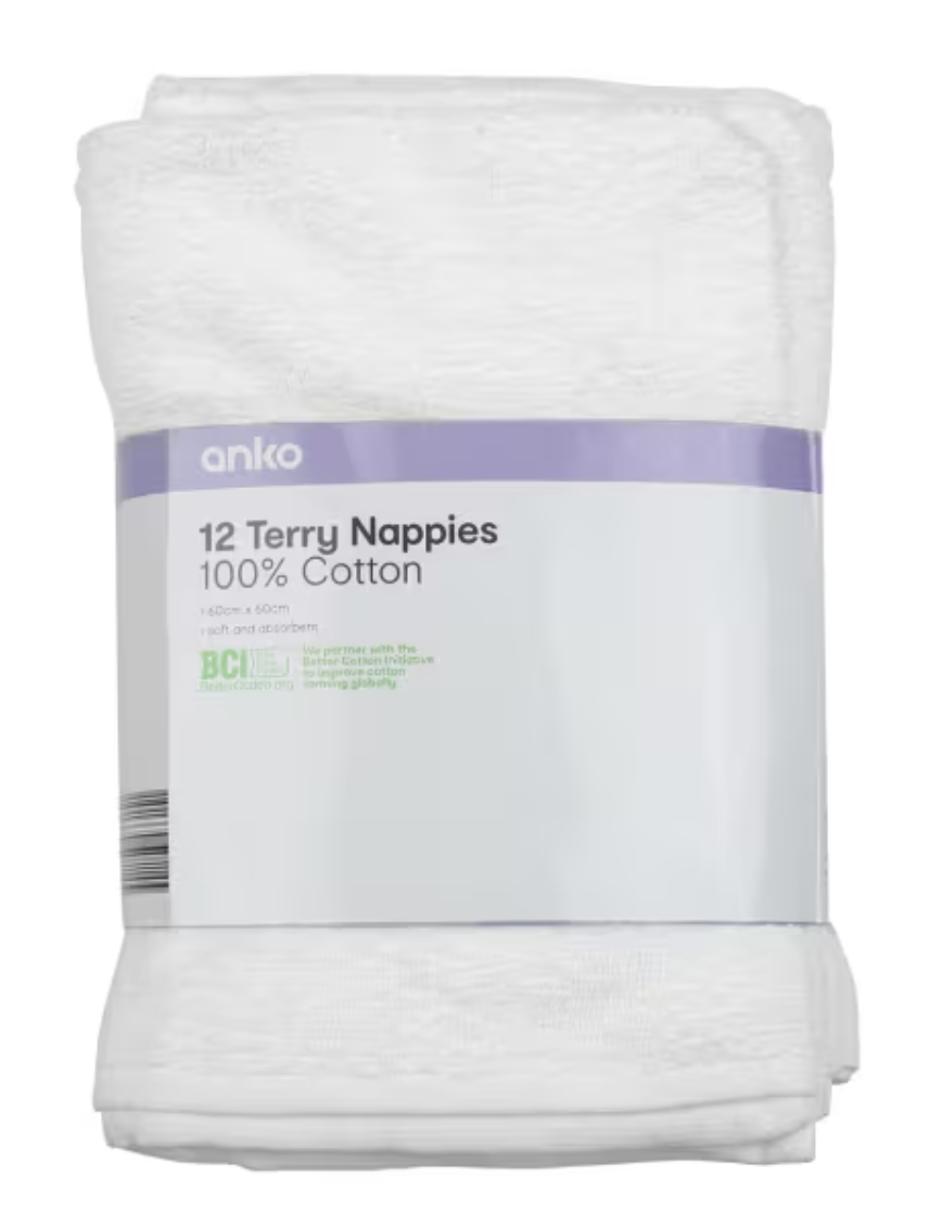 12 Pack Cotton Terry Cloths
