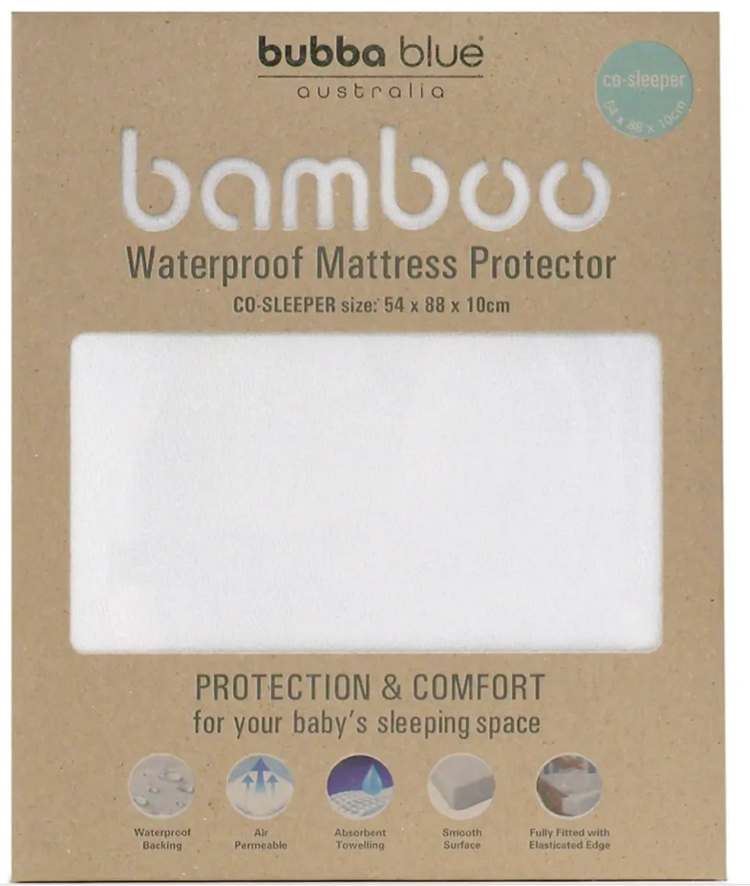 Bubba Blue Bamboo Towelling Mattress Protector Co-Sleeper