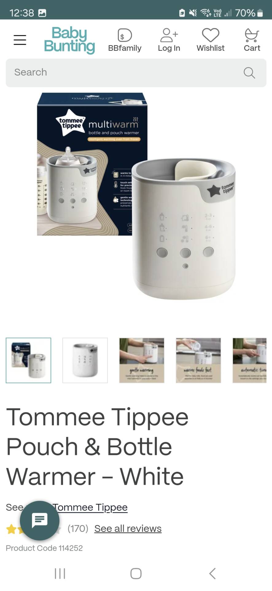 Tommee tippee bottle warmer