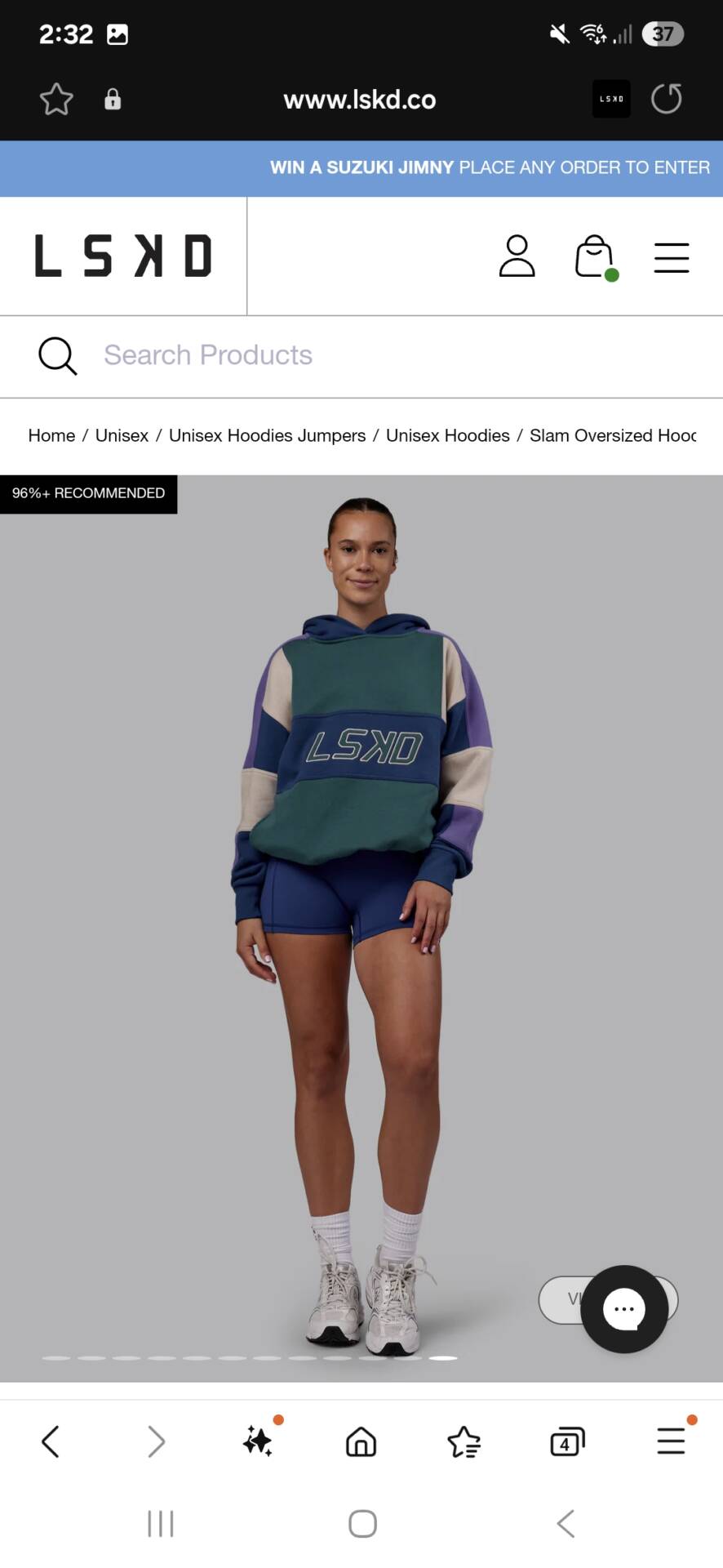 Slam Oversized Hoodie - Atlantic Multi