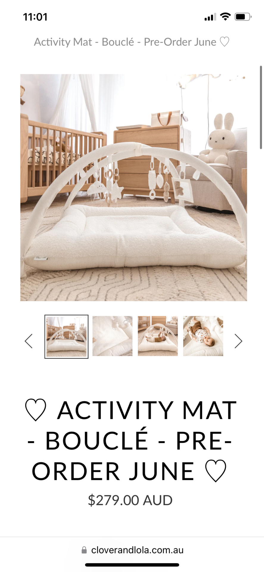 Play Mat -  Clover and Lola Bouclé Activity Mat