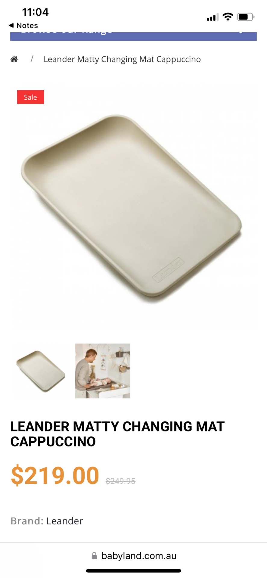 Change Mat - LEANDER MATTY CHANGING MAT CAPPUCCINO