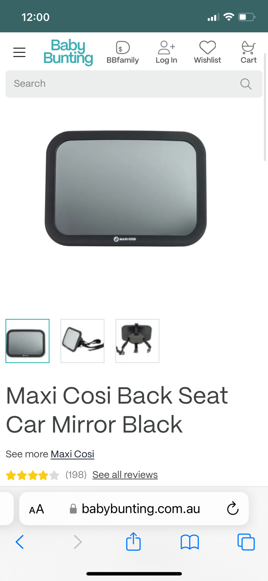 Maxi Cosi backseat car mirror